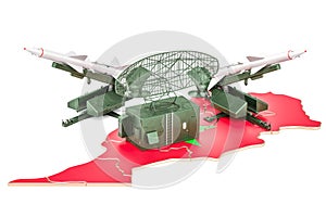 Moroccan missile defence system concept, 3D rendering photo