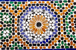 Moroccan mosaic pattern tiles