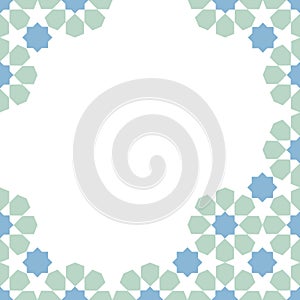 Moroccan mosaic template