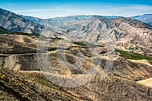 Moroccan mountains between cities Taza and Al Hoceima on north of Morocco photo