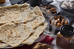 Moroccan pancakes breakfast stills