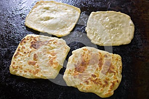 Moroccan pancakes during the preparation