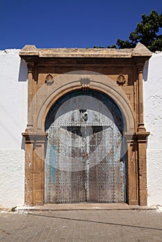 Moroccan riad door, photo
