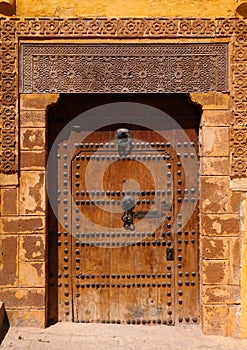 Moroccan riad door, photo