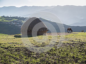 Moroccan Rural Landscape on sunny day