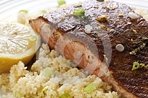 Moroccan Salmon with Cous Cous