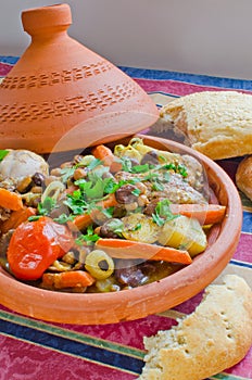 Moroccan Seven vegetables tajine photo