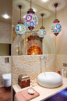Moroccan style bathroom