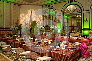 Moroccan Table setting at a luxury wedding
