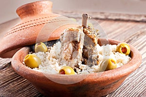 Moroccan tagine with lamb ribs