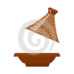 Moroccan tajine isolated