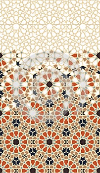 Moroccan vector border. Geometric arabic, islamic pattern