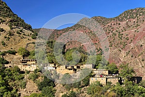 Moroccan village in the Anti-Atlas mountains photo