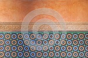 Moroccan vintage tile background