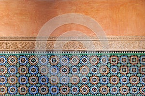 Moroccan vintage tile background photo
