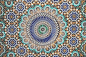 Moroccan vintage tile colorful background