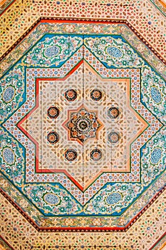 Moroccan wood ceiling painting
