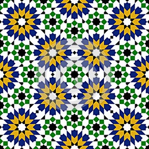 Moroccan zellige seamless