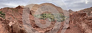 Morocco, Africa, Dades Valley, clay village, old town, ancient, travel, panoramic, view