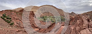 Morocco, Africa, Dades Valley, clay village, old town, ancient, travel, panoramic, view