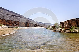 Morocco, Draa valley, pond