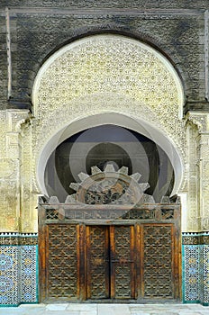 Morocco, Fez, ornamented entrance