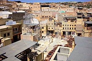Morocco Fez. Tannery Sidi Moussa in the Medina photo