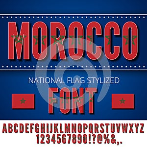 Morocco Flag Font
