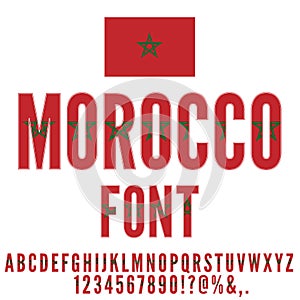 Morocco Flag Font