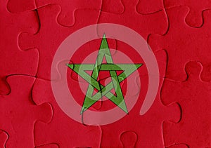 Morocco flag puzzle