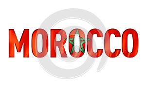 Morocco flag text font