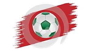 Morocco football soccer vector and Morocco flag colors grunge vector image