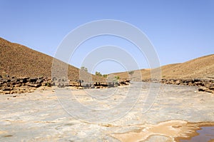 Morocco, Hamada du Draa, stone river