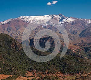 Morocco The High Atlas Mountain range view
