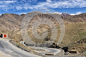 Winding road in high Atlas Mountains, Morocco photo