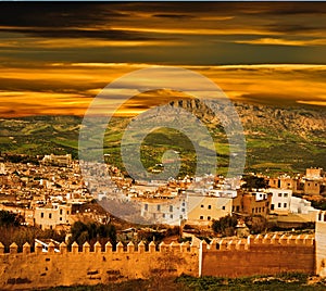 Morocco, a landscape of a city