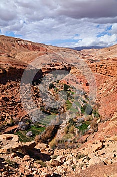 Morocco landscape - river canyon