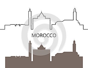 Morocco logo. Isolated Moroccan architecture on white background