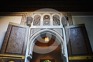 Morocco, Marrakech. Inside the El Bahia Palace