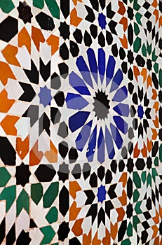 Morocco Marrakesh Arabesque wall tiles photo