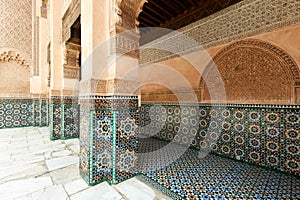 Morocco Marrakesh. Madrasa Ben Youssef