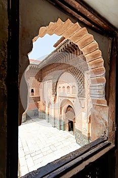 Morocco Marrakesh. Madrasa Ben Youssef