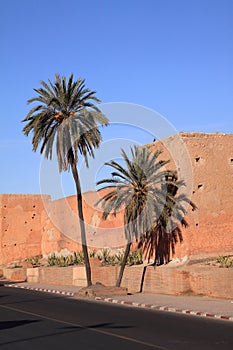 Morocco Marrakesh Medina wall