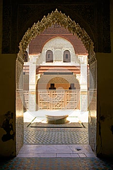 Morocco Meknes. Medersa Bou Inania