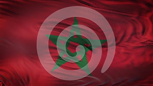 MOROCCO Realistic Waving Flag Background