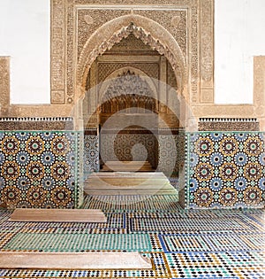 Morocco the Saadian tombs in Marrakech