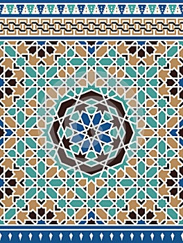 Morocco Seamless Border. Traditional Islamic Design.