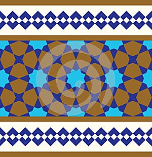 Morocco Seamless Border. Traditional Islamic Design.