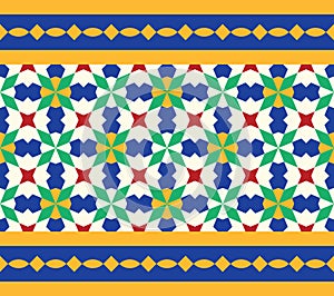 Morocco Seamless Border. Traditional Islamic Design.