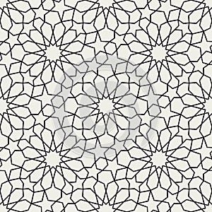 Morocco seamless pattern. Repeating marocco grid. Arabic background. Repeated simple moroccan mosaic motive. Islamic texture